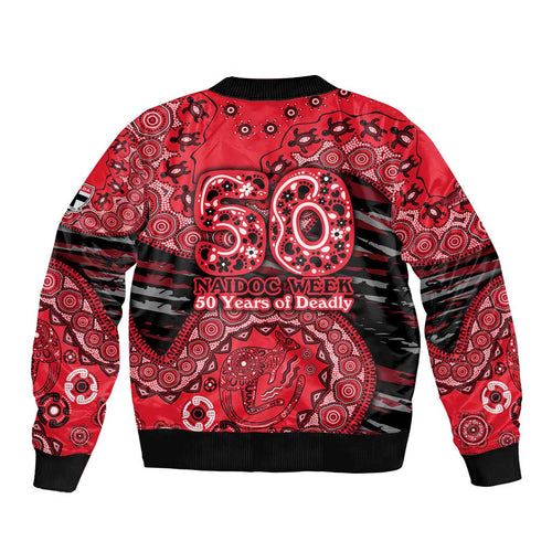 St Kilda Saints NAIDOC Week 2026 Bomber Jacket Australian Aboriginal Dot Art Dreamtime Pattern Style
