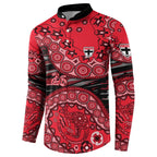 St Kilda Saints NAIDOC Week 2026 Button Sweatshirt Australian Aboriginal Dot Art Dreamtime Pattern Style