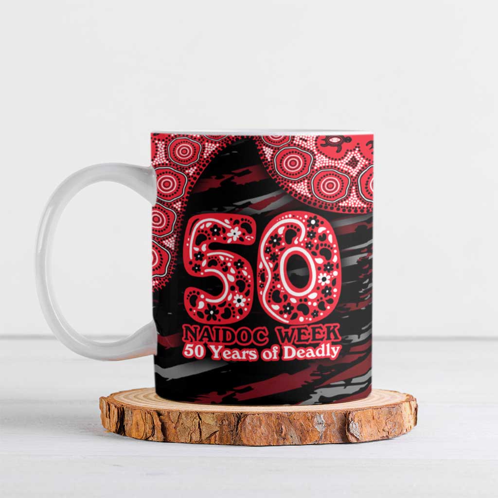 St Kilda Saints NAIDOC Week 2026 Ceramic Mug Australian Aboriginal Dot Art Dreamtime Pattern Style
