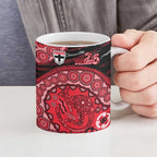 St Kilda Saints NAIDOC Week 2026 Ceramic Mug Australian Aboriginal Dot Art Dreamtime Pattern Style
