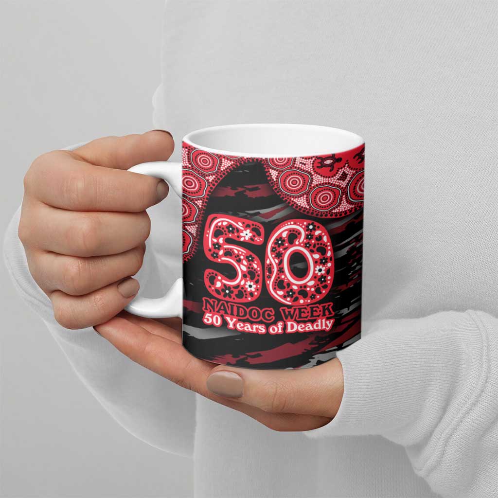 St Kilda Saints NAIDOC Week 2026 Ceramic Mug Australian Aboriginal Dot Art Dreamtime Pattern Style
