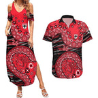 St Kilda Saints NAIDOC Week 2026 Couples Matching Summer Maxi Dress and Hawaiian Shirt Australian Aboriginal Dot Art Dreamtime Pattern Style