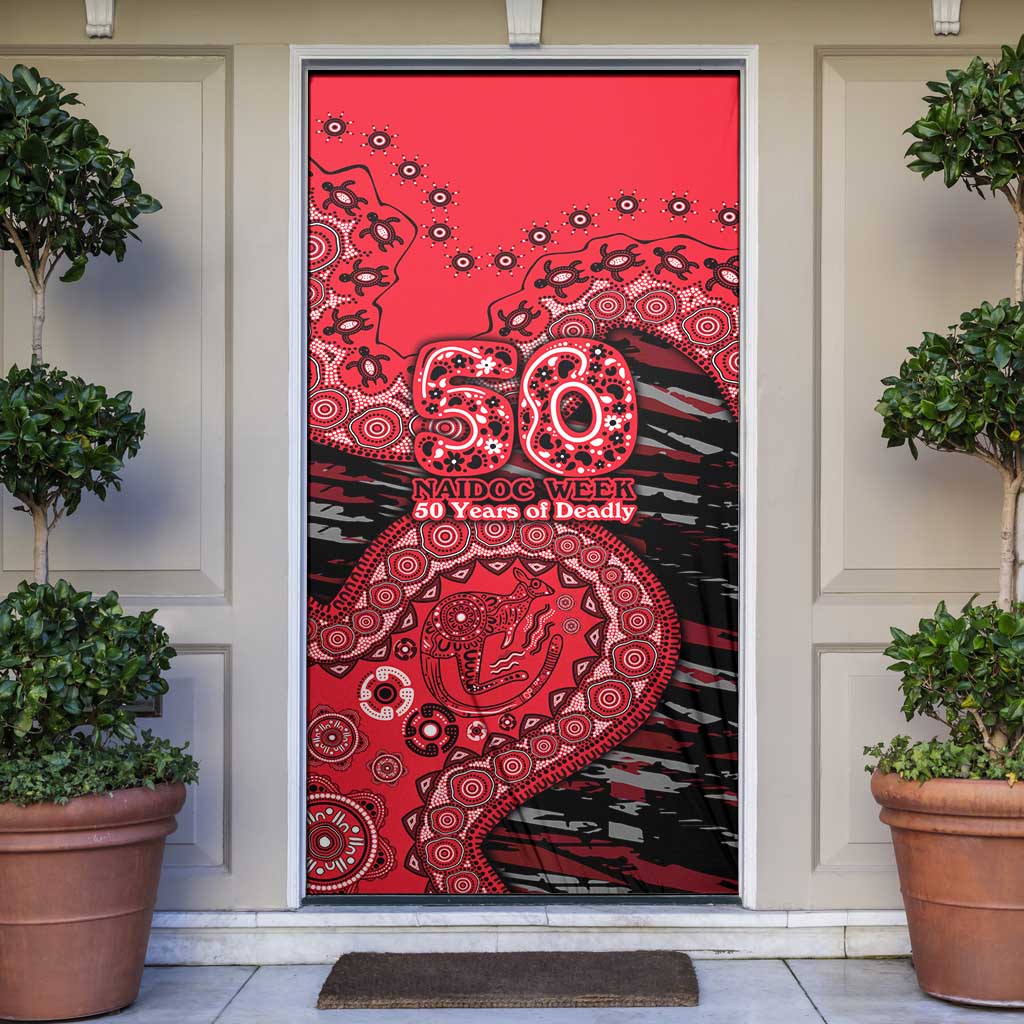 St Kilda Saints NAIDOC Week 2026 Door Cover Australian Aboriginal Dot Art Dreamtime Pattern Style