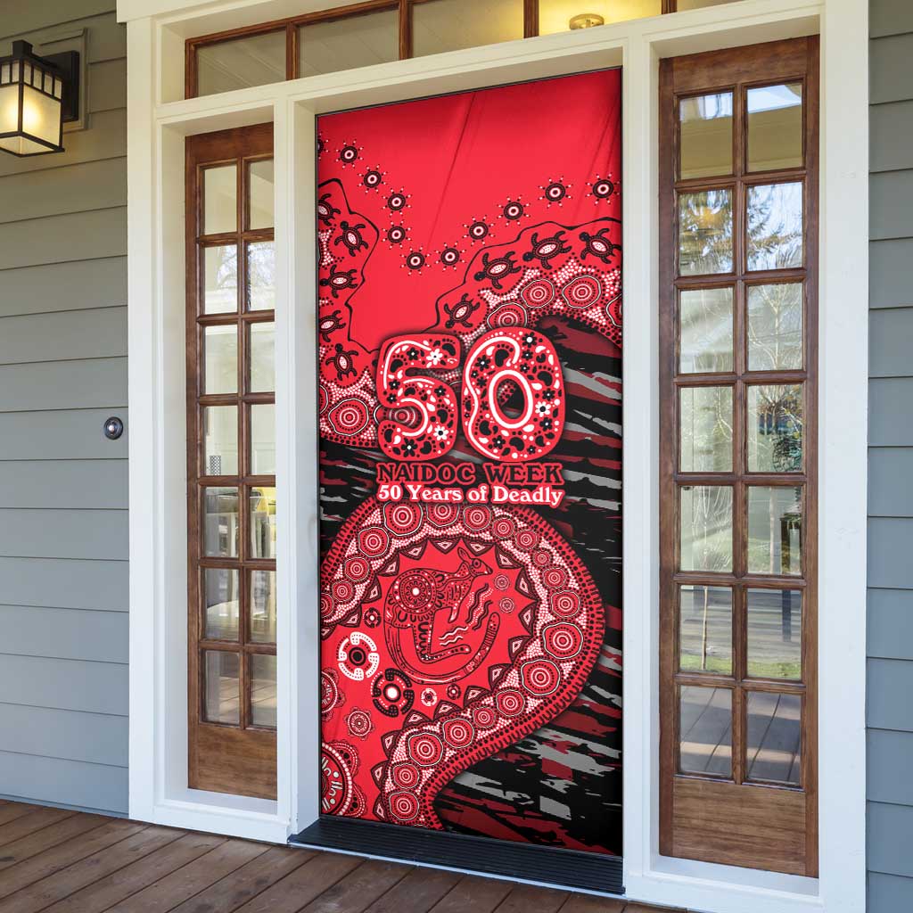 St Kilda Saints NAIDOC Week 2026 Door Cover Australian Aboriginal Dot Art Dreamtime Pattern Style