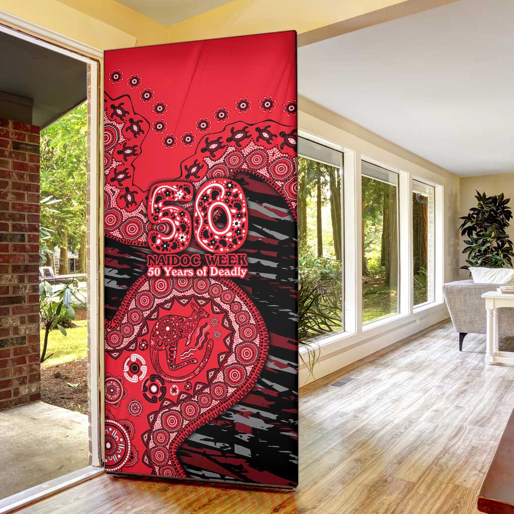 St Kilda Saints NAIDOC Week 2026 Door Cover Australian Aboriginal Dot Art Dreamtime Pattern Style
