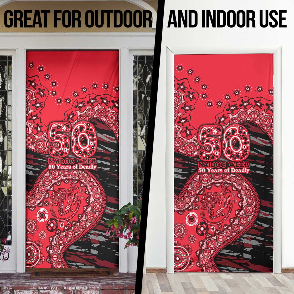 St Kilda Saints NAIDOC Week 2026 Door Cover Australian Aboriginal Dot Art Dreamtime Pattern Style