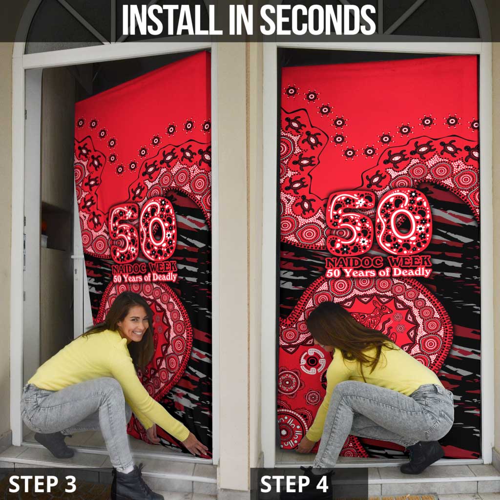 St Kilda Saints NAIDOC Week 2026 Door Cover Australian Aboriginal Dot Art Dreamtime Pattern Style