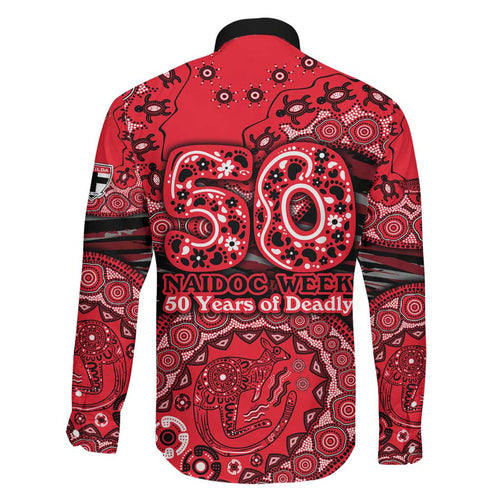 St Kilda Saints NAIDOC Week 2026 Family Matching Mermaid Dress and Hawaiian Shirt Australian Aboriginal Dot Art Dreamtime Pattern Style