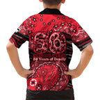 St Kilda Saints NAIDOC Week 2026 Family Matching Off The Shoulder Long Sleeve Dress and Hawaiian Shirt Australian Aboriginal Dot Art Dreamtime Pattern Style