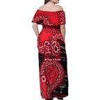 St Kilda Saints NAIDOC Week 2026 Family Matching Off Shoulder Maxi Dress and Hawaiian Shirt Australian Aboriginal Dot Art Dreamtime Pattern Style