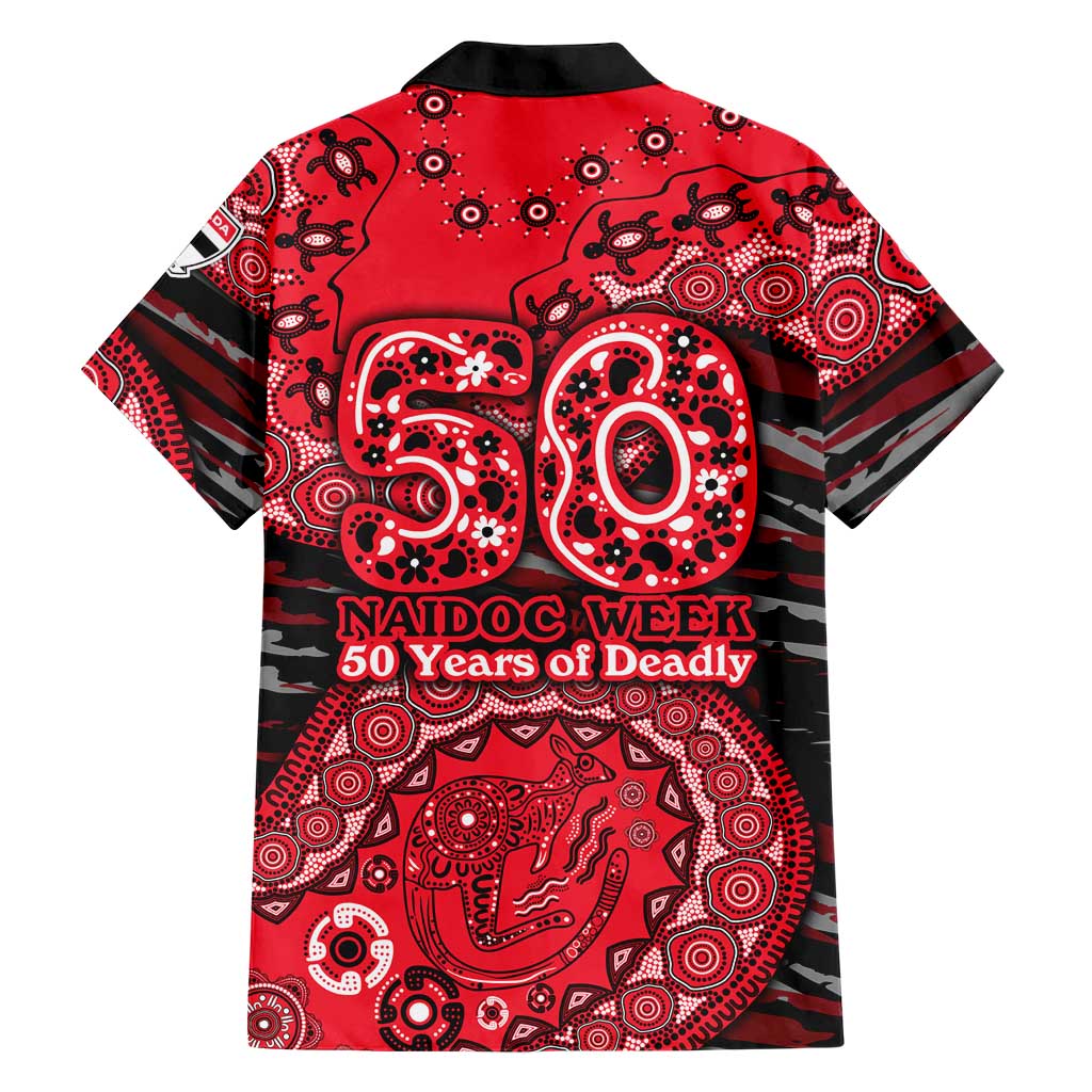 St Kilda Saints NAIDOC Week 2026 Family Matching Puletasi and Hawaiian Shirt Australian Aboriginal Dot Art Dreamtime Pattern Style