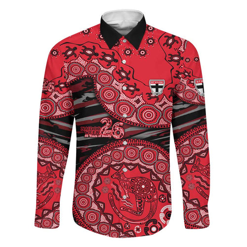 St Kilda Saints NAIDOC Week 2026 Family Matching Puletasi and Hawaiian Shirt Australian Aboriginal Dot Art Dreamtime Pattern Style