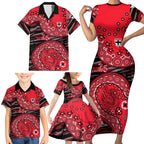 St Kilda Saints NAIDOC Week 2026 Family Matching Short Sleeve Bodycon Dress and Hawaiian Shirt Australian Aboriginal Dot Art Dreamtime Pattern Style