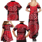 St Kilda Saints NAIDOC Week 2026 Family Matching Summer Maxi Dress and Hawaiian Shirt Australian Aboriginal Dot Art Dreamtime Pattern Style