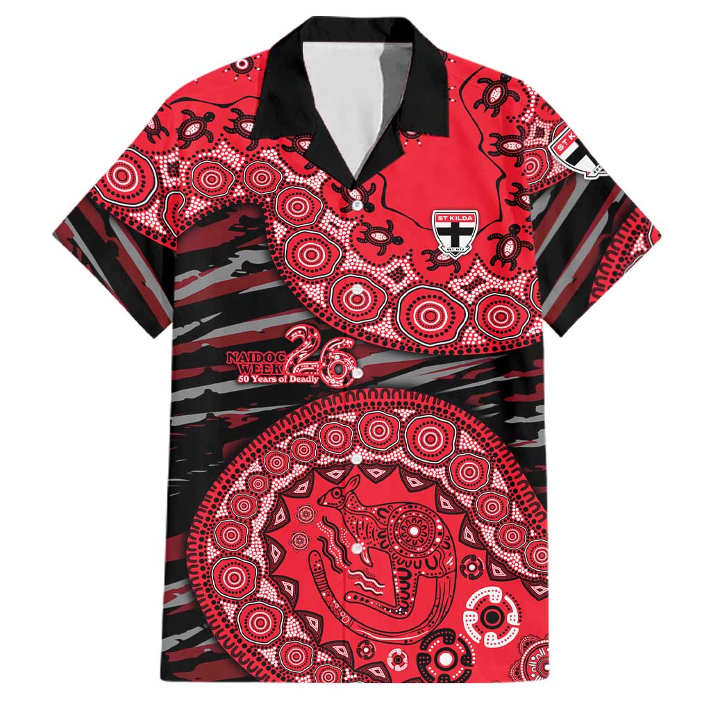 St Kilda Saints NAIDOC Week 2026 Family Matching Summer Maxi Dress and Hawaiian Shirt Australian Aboriginal Dot Art Dreamtime Pattern Style