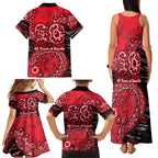 St Kilda Saints NAIDOC Week 2026 Family Matching Tank Maxi Dress and Hawaiian Shirt Australian Aboriginal Dot Art Dreamtime Pattern Style