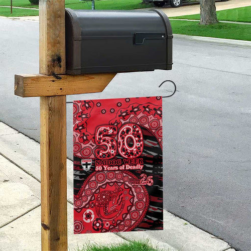 St Kilda Saints NAIDOC Week 2026 Garden Flag Australian Aboriginal Dot Art Dreamtime Pattern Style