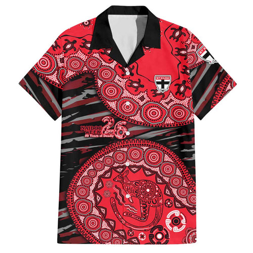 St Kilda Saints NAIDOC Week 2026 Hawaiian Shirt Australian Aboriginal Dot Art Dreamtime Pattern Style