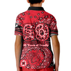 St Kilda Saints NAIDOC Week 2026 Kid Polo Shirt Australian Aboriginal Dot Art Dreamtime Pattern Style
