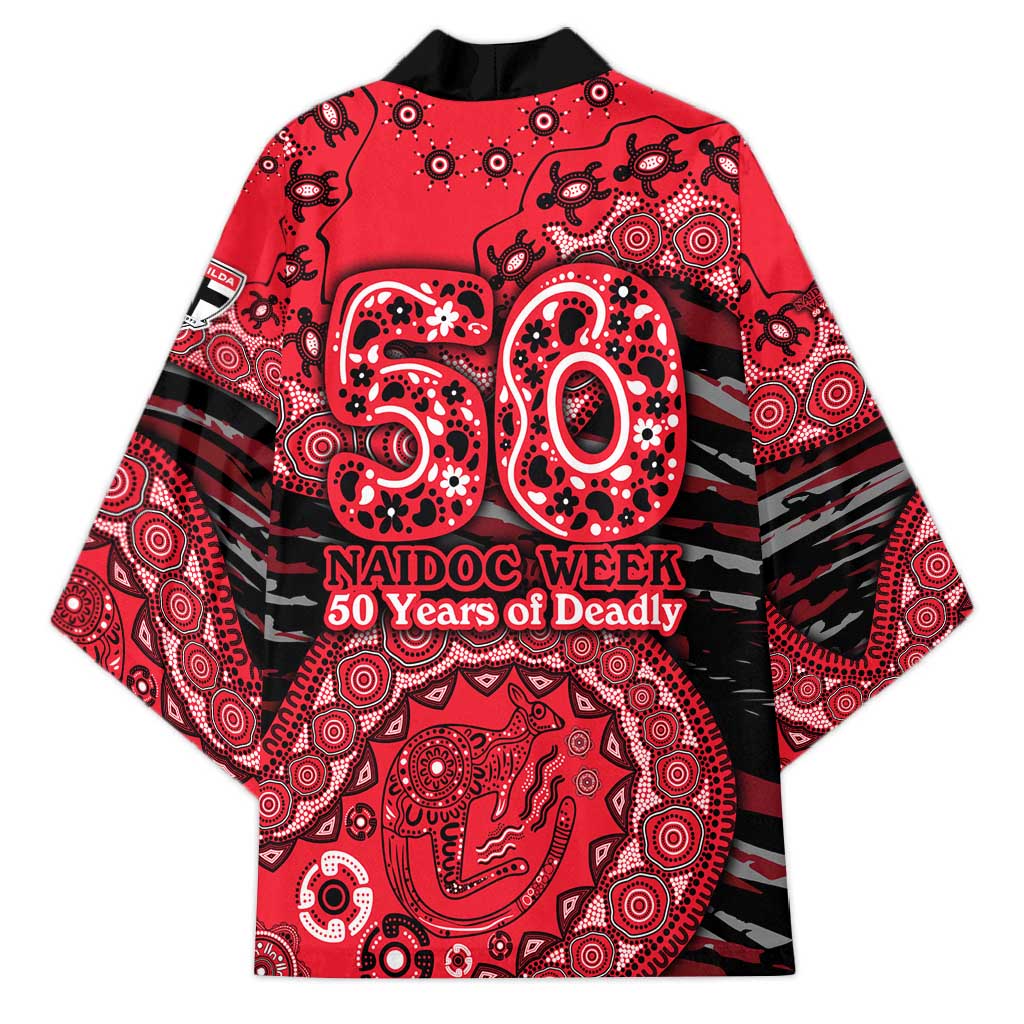 St Kilda Saints NAIDOC Week 2026 Kimono Australian Aboriginal Dot Art Dreamtime Pattern Style