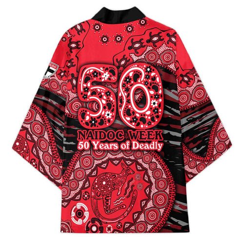 St Kilda Saints NAIDOC Week 2026 Kimono Australian Aboriginal Dot Art Dreamtime Pattern Style