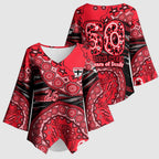 St Kilda Saints NAIDOC Week 2026 Kimono Sleeve Blouse Australian Aboriginal Dot Art Dreamtime Pattern Style