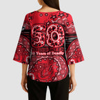 St Kilda Saints NAIDOC Week 2026 Kimono Sleeve Blouse Australian Aboriginal Dot Art Dreamtime Pattern Style