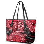 St Kilda Saints NAIDOC Week 2026 Leather Tote Bag Australian Aboriginal Dot Art Dreamtime Pattern Style