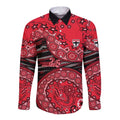 St Kilda Saints NAIDOC Week 2026 Long Sleeve Button Shirt Australian Aboriginal Dot Art Dreamtime Pattern Style