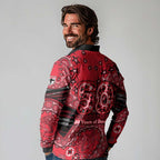 St Kilda Saints NAIDOC Week 2026 Long Sleeve Polo Shirt Australian Aboriginal Dot Art Dreamtime Pattern Style