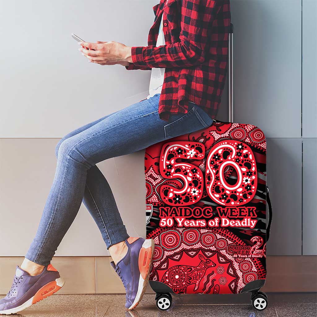 St Kilda Saints NAIDOC Week 2026 Luggage Cover Australian Aboriginal Dot Art Dreamtime Pattern Style