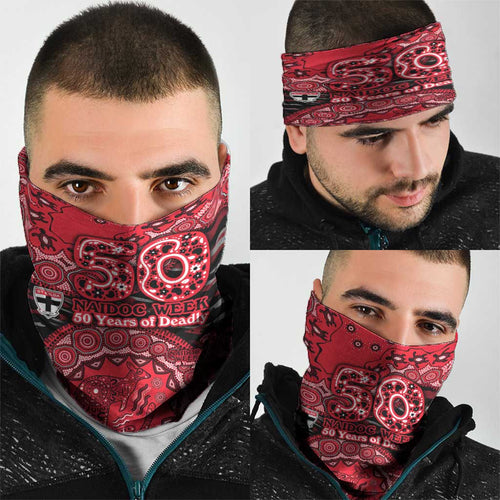 St Kilda Saints NAIDOC Week 2026 Neck Gaiter Australian Aboriginal Dot Art Dreamtime Pattern Style