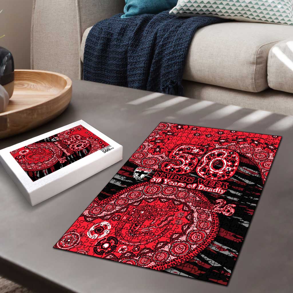 St Kilda Saints NAIDOC Week 2026 Puzzle Australian Aboriginal Dot Art Dreamtime Pattern Style