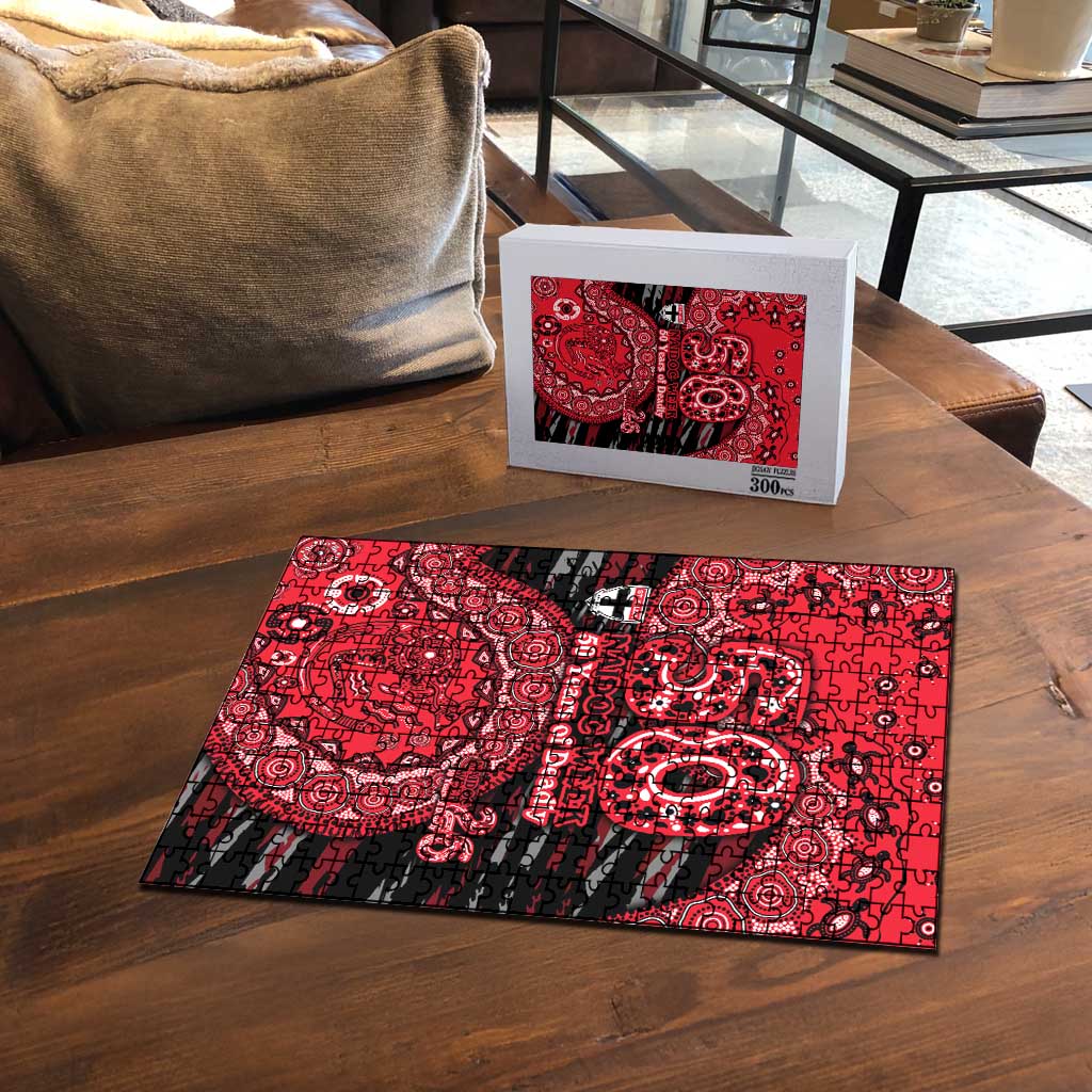 St Kilda Saints NAIDOC Week 2026 Puzzle Australian Aboriginal Dot Art Dreamtime Pattern Style