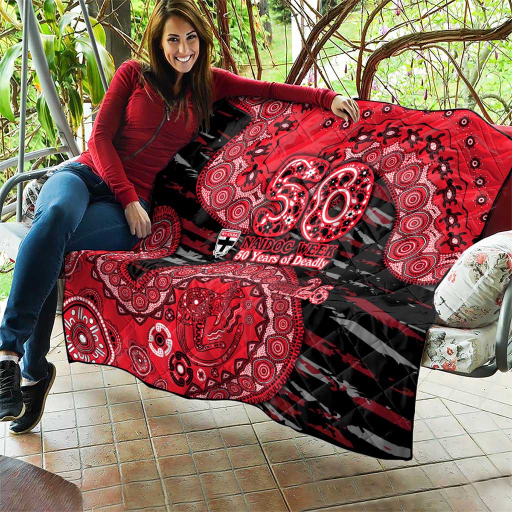 St Kilda Saints NAIDOC Week 2026 Quilt Australian Aboriginal Dot Art Dreamtime Pattern Style