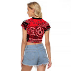 St Kilda Saints NAIDOC Week 2026 Raglan Cropped T Shirt Australian Aboriginal Dot Art Dreamtime Pattern Style