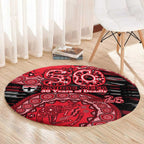 St Kilda Saints NAIDOC Week 2026 Round Carpet Australian Aboriginal Dot Art Dreamtime Pattern Style