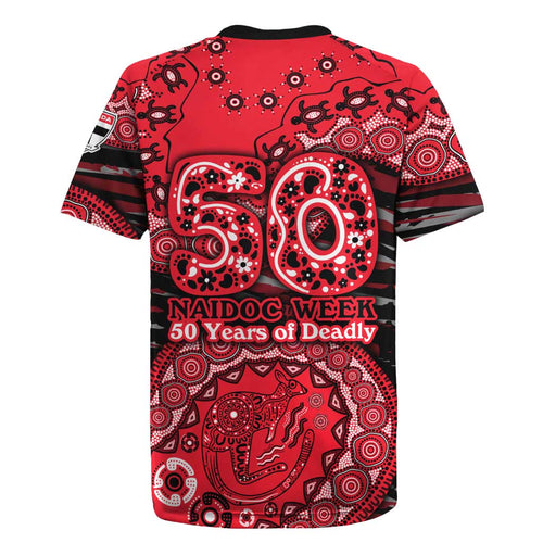 St Kilda Saints NAIDOC Week 2026 Rugby Jersey Australian Aboriginal Dot Art Dreamtime Pattern Style