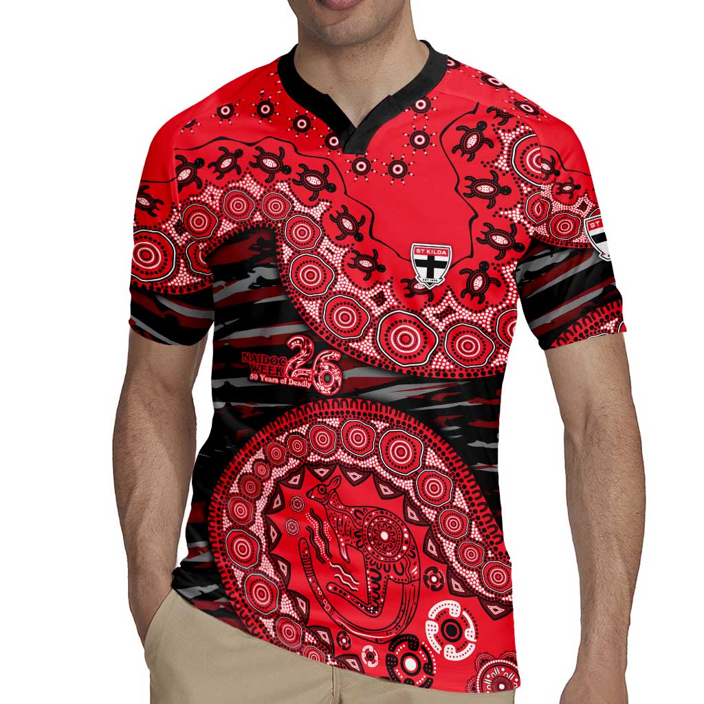 St Kilda Saints NAIDOC Week 2026 Rugby Jersey Australian Aboriginal Dot Art Dreamtime Pattern Style