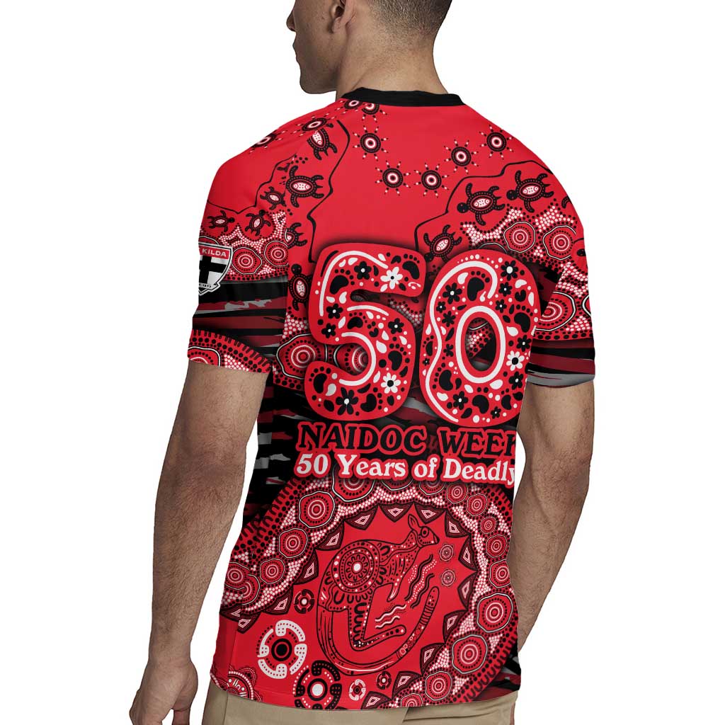 St Kilda Saints NAIDOC Week 2026 Rugby Jersey Australian Aboriginal Dot Art Dreamtime Pattern Style