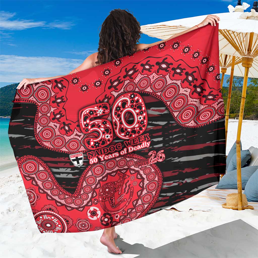 St Kilda Saints NAIDOC Week 2026 Sarong Australian Aboriginal Dot Art Dreamtime Pattern Style