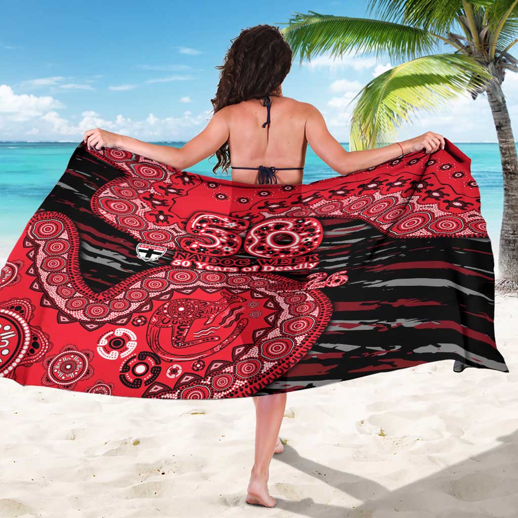 St Kilda Saints NAIDOC Week 2026 Sarong Australian Aboriginal Dot Art Dreamtime Pattern Style