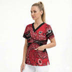 St Kilda Saints NAIDOC Week 2026 Scrub Top Australian Aboriginal Dot Art Dreamtime Pattern Style