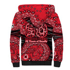St Kilda Saints NAIDOC Week 2026 Sherpa Hoodie Australian Aboriginal Dot Art Dreamtime Pattern Style