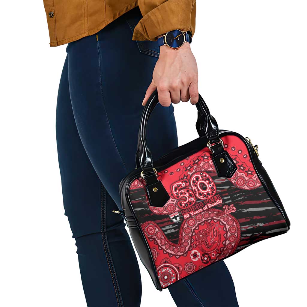 St Kilda Saints NAIDOC Week 2026 Shoulder Handbag Australian Aboriginal Dot Art Dreamtime Pattern Style