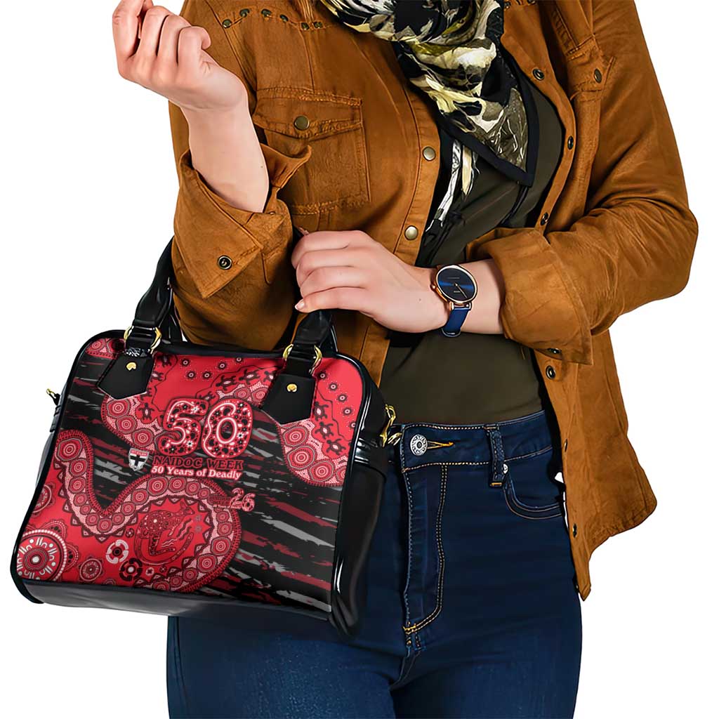 St Kilda Saints NAIDOC Week 2026 Shoulder Handbag Australian Aboriginal Dot Art Dreamtime Pattern Style