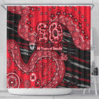 St Kilda Saints NAIDOC Week 2026 Shower Curtain Australian Aboriginal Dot Art Dreamtime Pattern Style