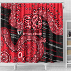 St Kilda Saints NAIDOC Week 2026 Shower Curtain Australian Aboriginal Dot Art Dreamtime Pattern Style
