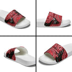 St Kilda Saints NAIDOC Week 2026 Slide Sandals Australian Aboriginal Dot Art Dreamtime Pattern Style