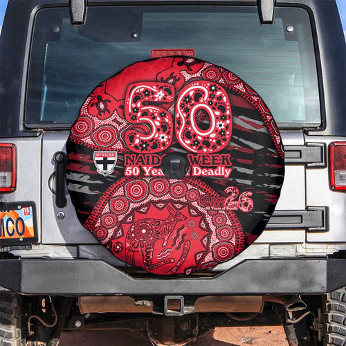 St Kilda Saints NAIDOC Week 2026 Spare Tire Cover Australian Aboriginal Dot Art Dreamtime Pattern Style